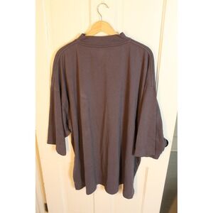 Yeezy GAP Dove Mock Neck T Shirt Large Oversized Gray Short Sleeve Top